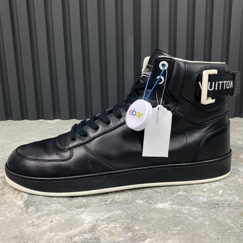 Louis Vuitton Rivoli High Top Sneakers Black Leather 7.5 LV or 8.5 US 41.5 EUR - Picture 10 of 16